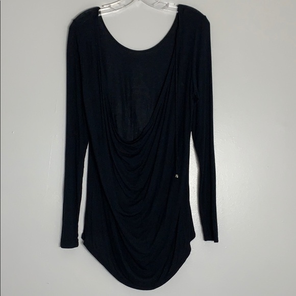 Lez A Lez Drape Back Castle Queen Long Sleeve top large women’s shirt black - Picture 2 of 8